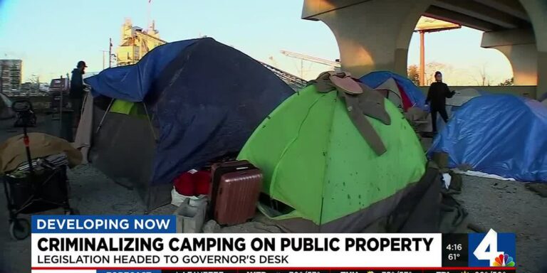 Bill criminalizing camping on public property heading to Governor’s desk