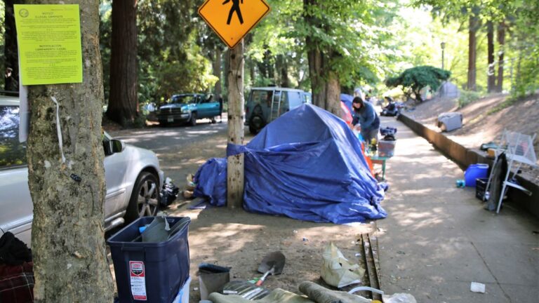 Portland has banned homeless camping near busy roads