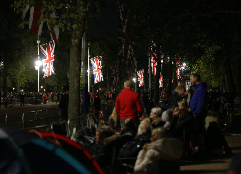 Fans are camping out ahead of the queen’s funeral, braving the crowds and the chaos